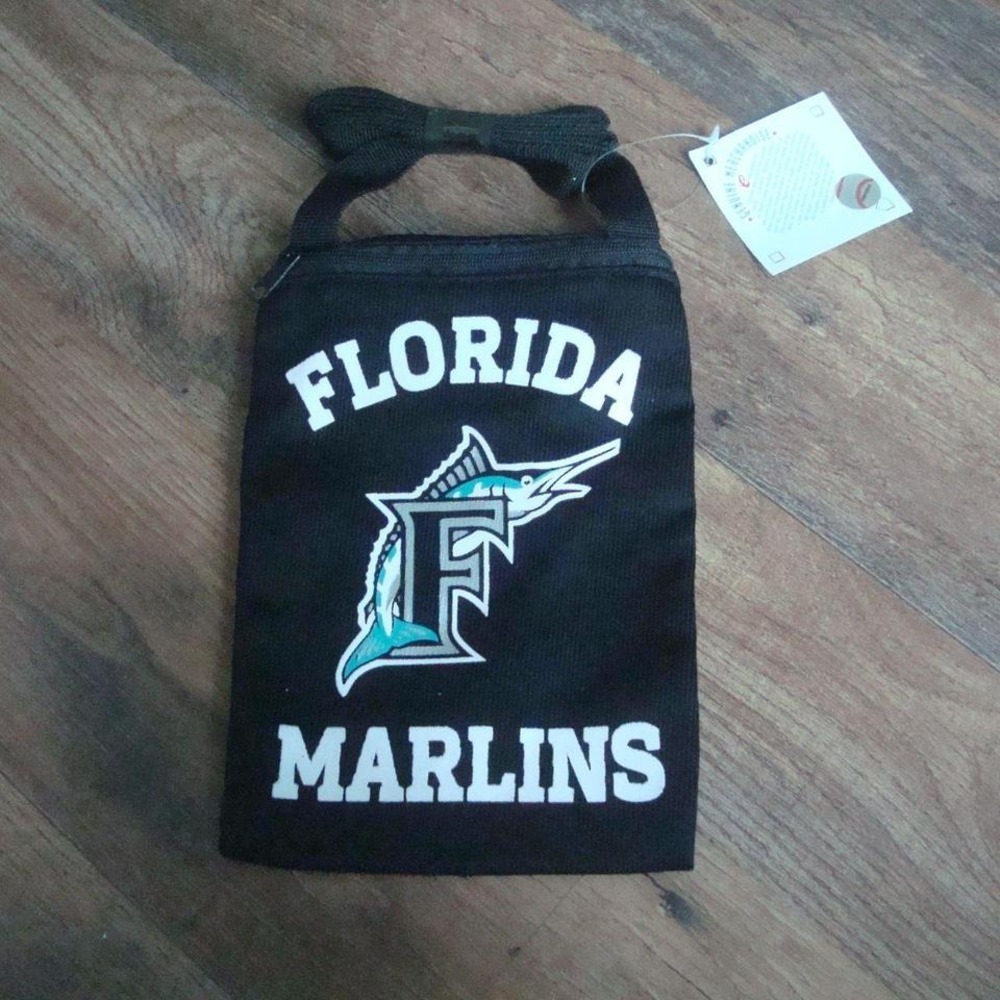 FLORIDA MARLINS ZIPPER  BAG PURSE VINTAGE ZIPPER‎ L4